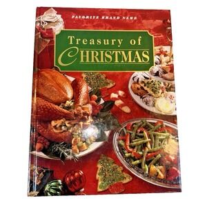 Treasury of Christmas Recipe Collection Holiday Gift Hardcover Book Coffee Table